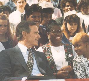 President Bush Visiting the Job Corps Center in Excelsior Springs, MO
