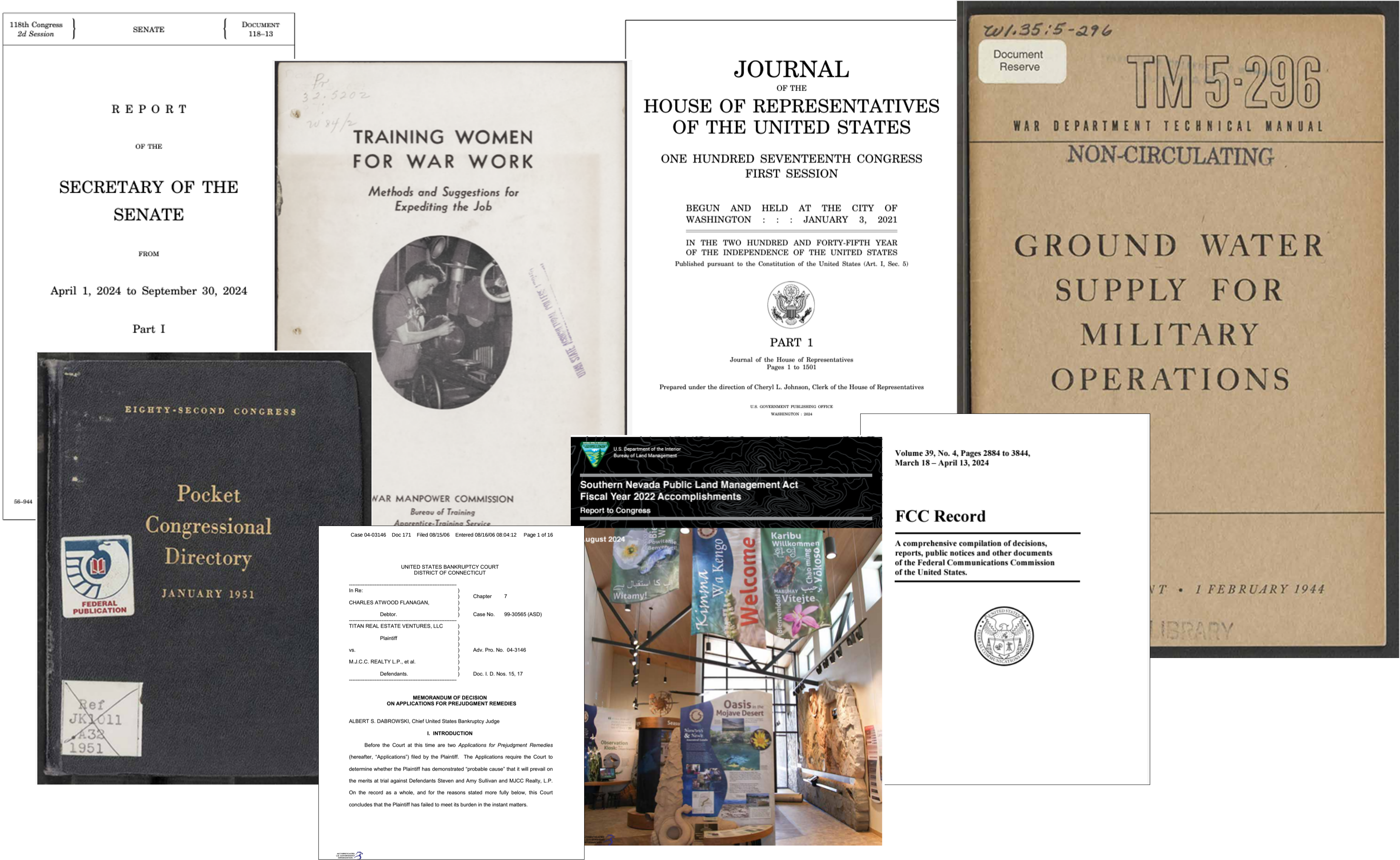 Cover images of December 2024 publications. Source: GPO