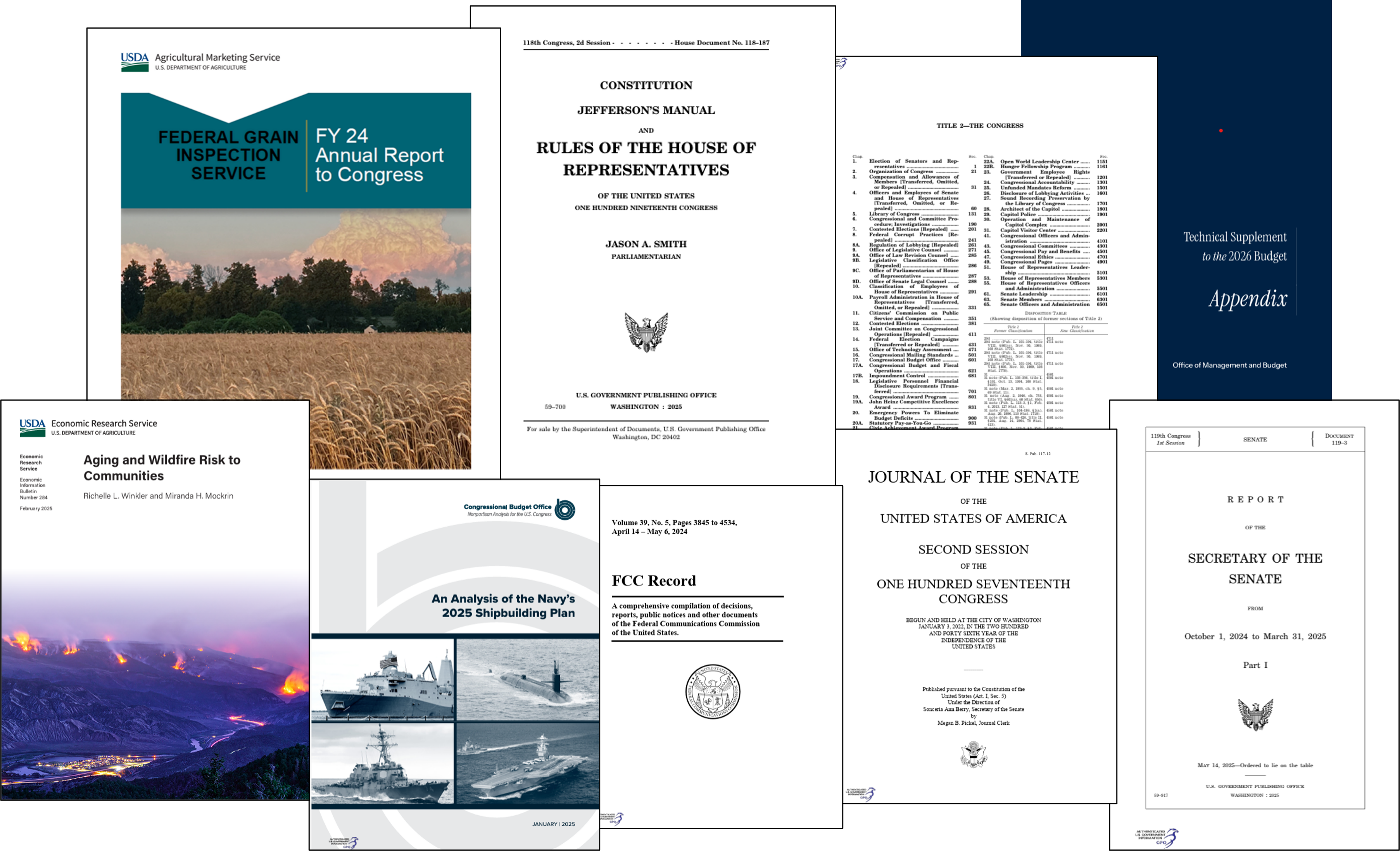Cover images of June 2025 publications. Source: GPO