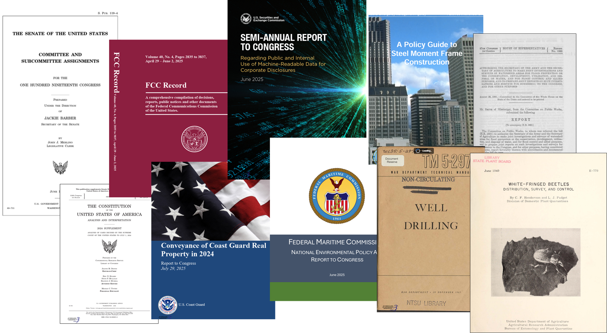 Cover images of September 2025 publications. Source: GPO
