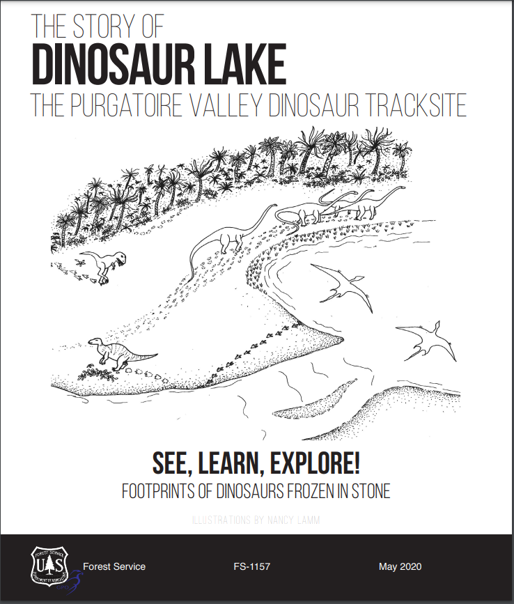 Cover of 'The Story of Dinosaur Lake: the Purgatoire Valley Dinosaur Tracksite.'