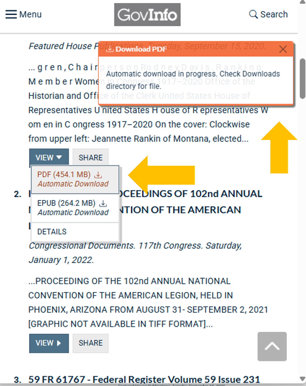 Image of the file size displayed on GovInfo pages. Source: GPO