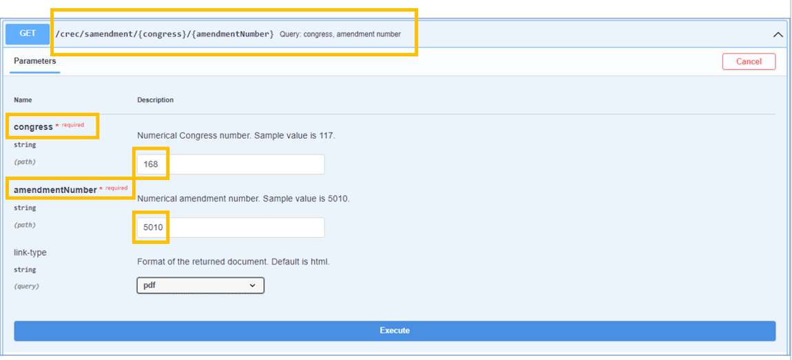 Link Service for Senate Amendment text.
