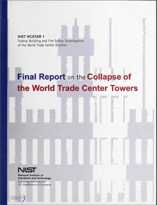 Cover of the September 2005 Final Report on the Collapse of the World Trade Center Towers.