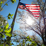 American Flag flying on Armed Forces Day at Fredericksburg National Cemetery 2018, Source: National Park Service