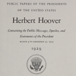 Title page of the 1929 volume of President Herbert Hoover's Public Papers