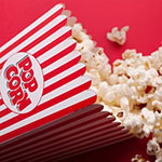 Image of a popcorn container with popcorn