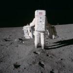 Buzz Aldrin deploys Apollo 11 experiments