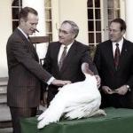 President George H.W. Bush at the Annual Pardoning of the Thanksgiving Turkey, 1991