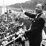 Martin Luther King addressing crowd at March on Washington