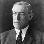 Woodrow Wilson, head-and-shoulders portrait, facing left