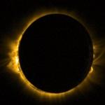 total eclipse of the moon covering the sun
